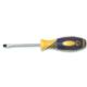 Slotted screwdriver with soft grip (chrome vanadium steel blade)